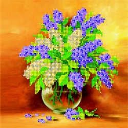 Схема для вышивания бисером АБРИС АРТ "Сирень"